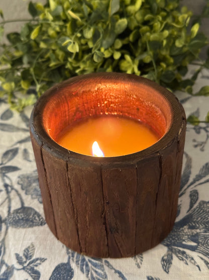 Handcrafted Bark Candles