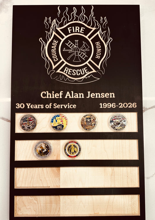 First Responder Challenge Coin Display