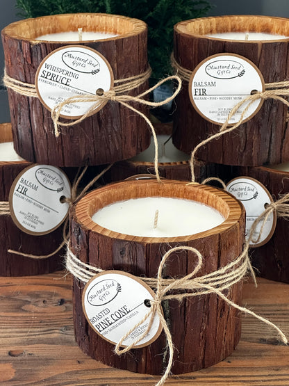 Handcrafted Bark Candles
