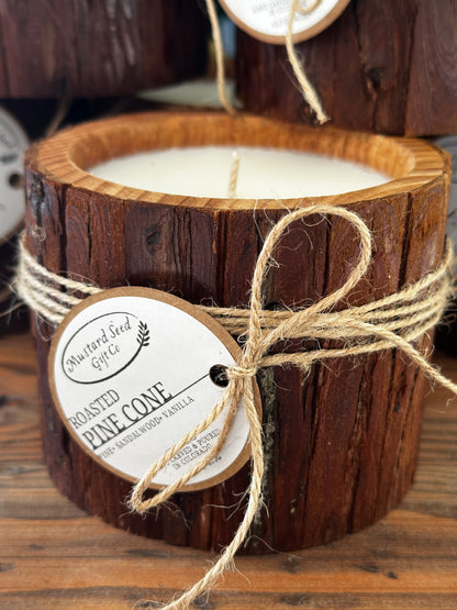Handcrafted Bark Candles