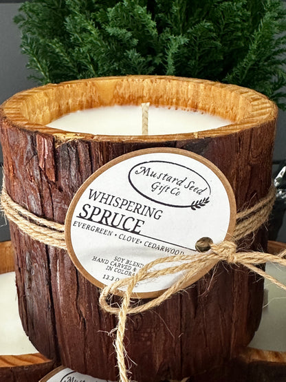 Handcrafted Bark Candles