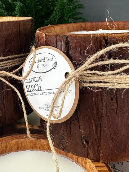 Handcrafted Bark Candles